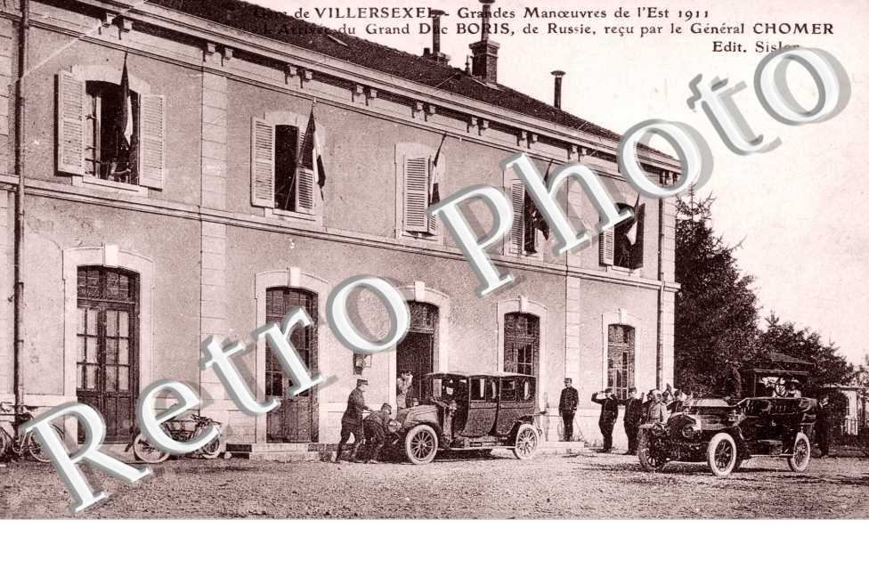 grandes manoeuvres de l'est 1911. l'arrivee du grand Duc Boris de russie recu par le general Chomer