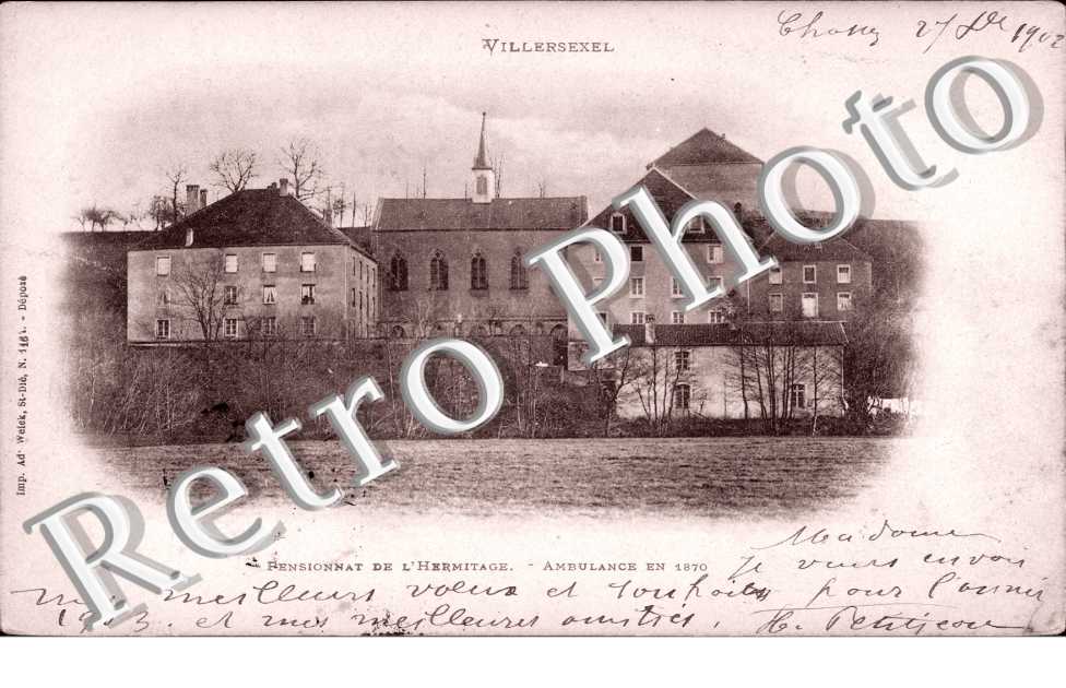 Pensionnat de l'hermitage - ambulance en 1870