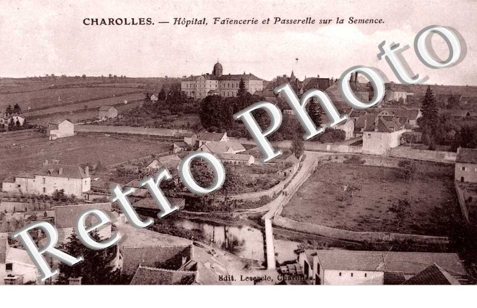 Hopital, Faiencerie et Passerelle sur la Semence
