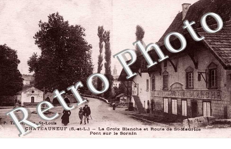 la croix blanche et route de Saint-Maurice - Pont sur le Sornin