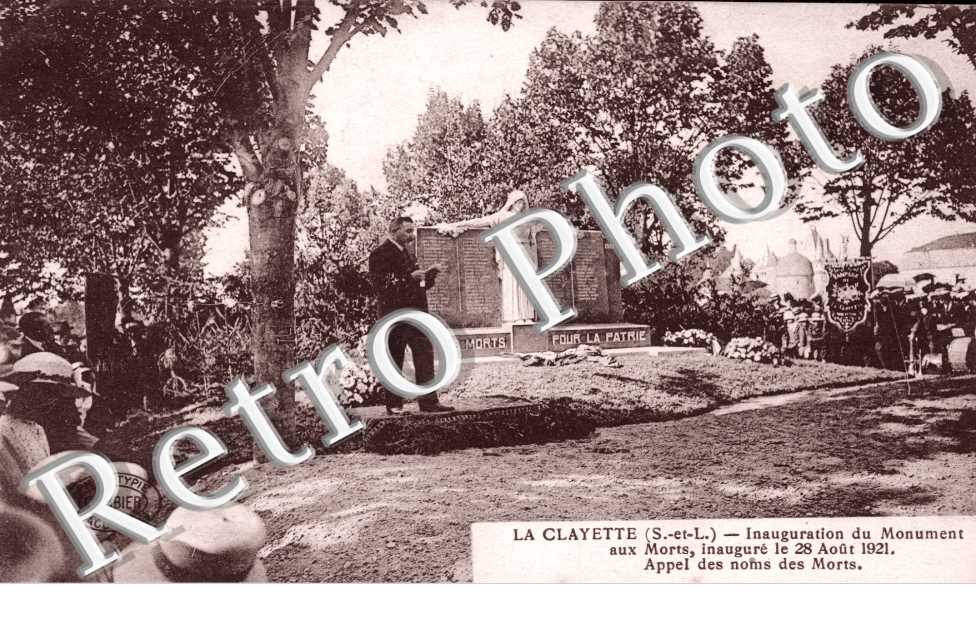 Inauguration du Monument aux Morts 28 aout 1921
