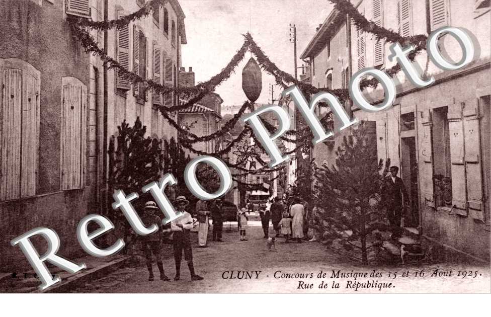 Concours de musique des 15 et 16 aout 1925 - Rue de la republique