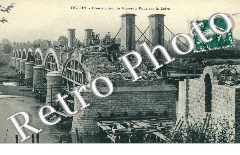 Construction du Nouveau Pont sur la Loire