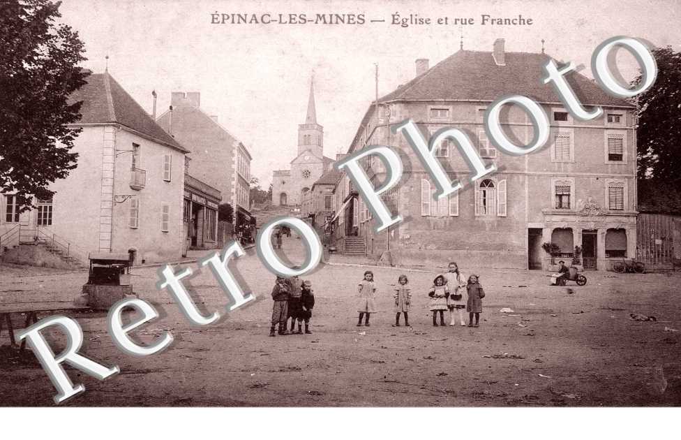 Les mines - Eglise et rue Franche