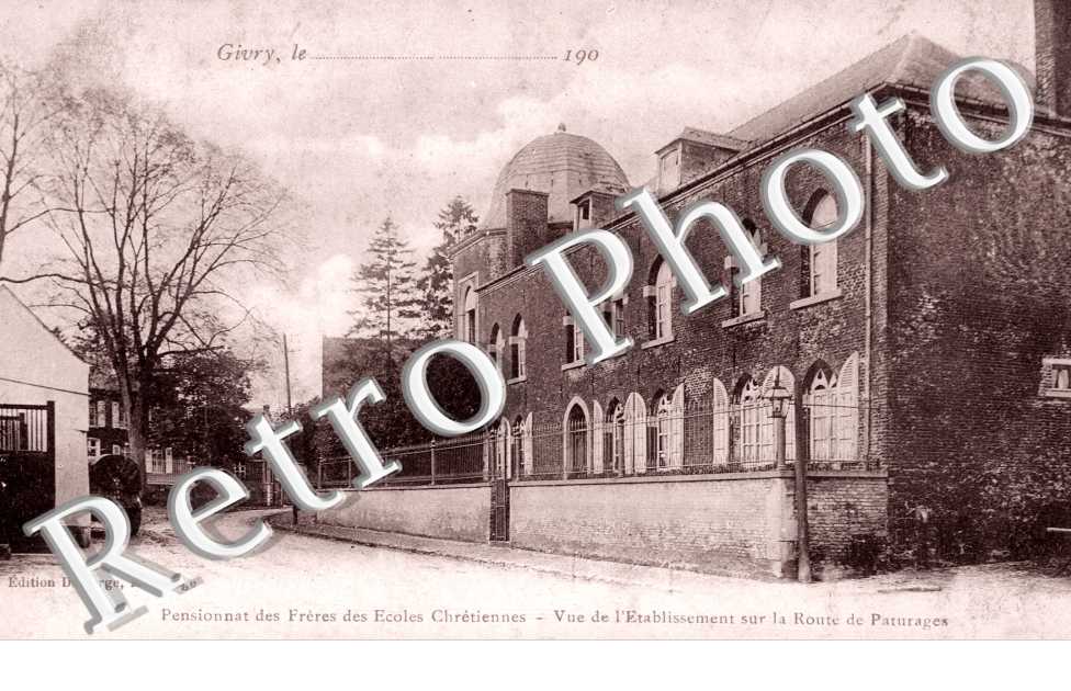 Pensionnat des Freres des Ecoles Chretiennes, Vue de l'Etablissement sur la Route de Paturages