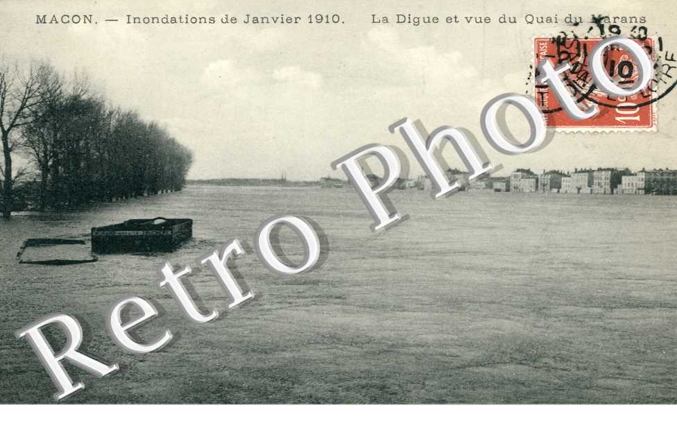 Inondations Janvier 1910, La Digue et vue du quai des Marans