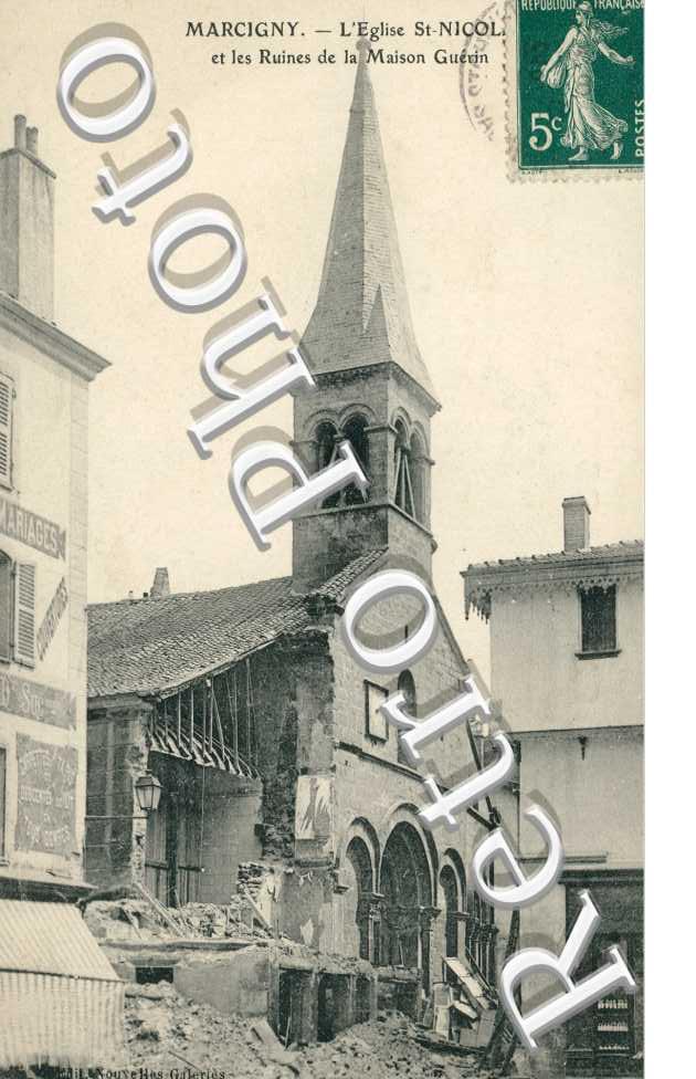 L'Eglise Saint Nicolas et les Ruines de la Maison Guerin