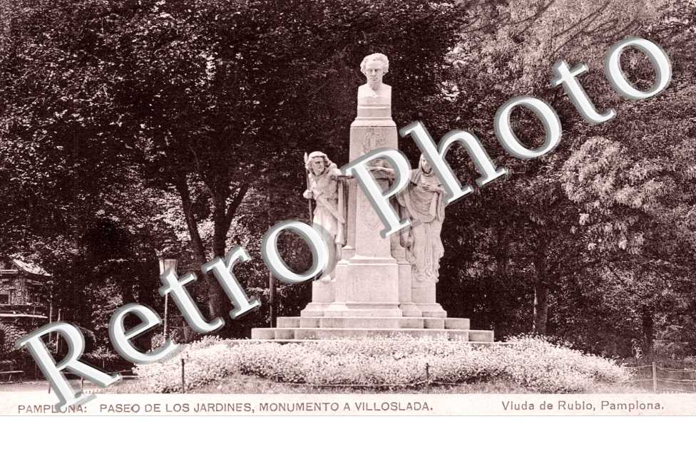 paseo de los jardines, monumentos a villoslada