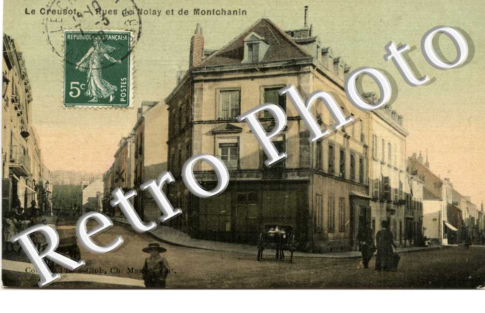 Rue de Nolay et de Montchanin (toilee couleur)