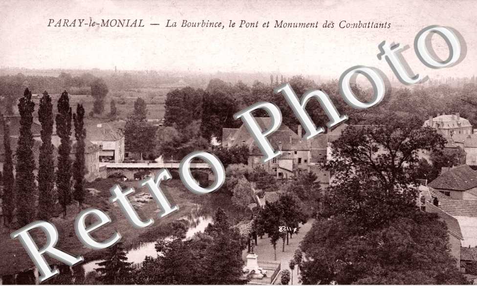 La Bourbince, le Pont et Monument des Combattants