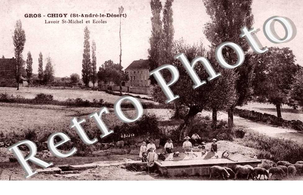 Gros Chigy - Lavoir Saint-Michel et ecoles