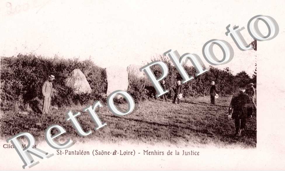 Menhirs de la Justice, Congres Prehistorique de France, Autun 1907