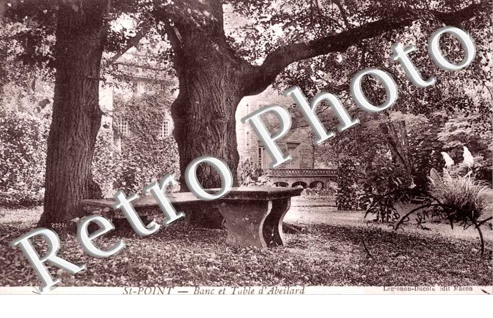 Banc et table d'Abeilard
