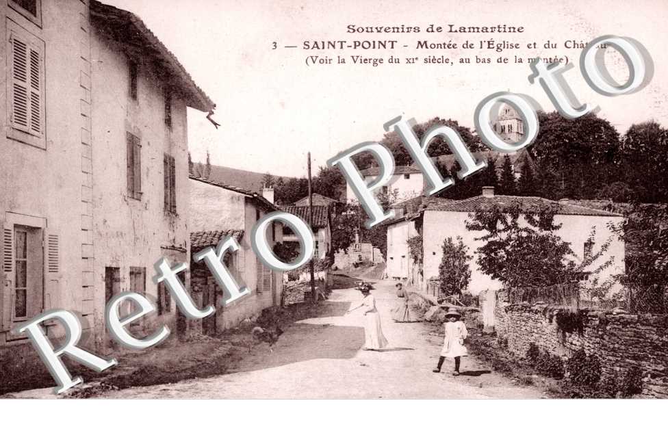 Montee de l'Eglise et du Chateau, Souvenirs de Lamartine