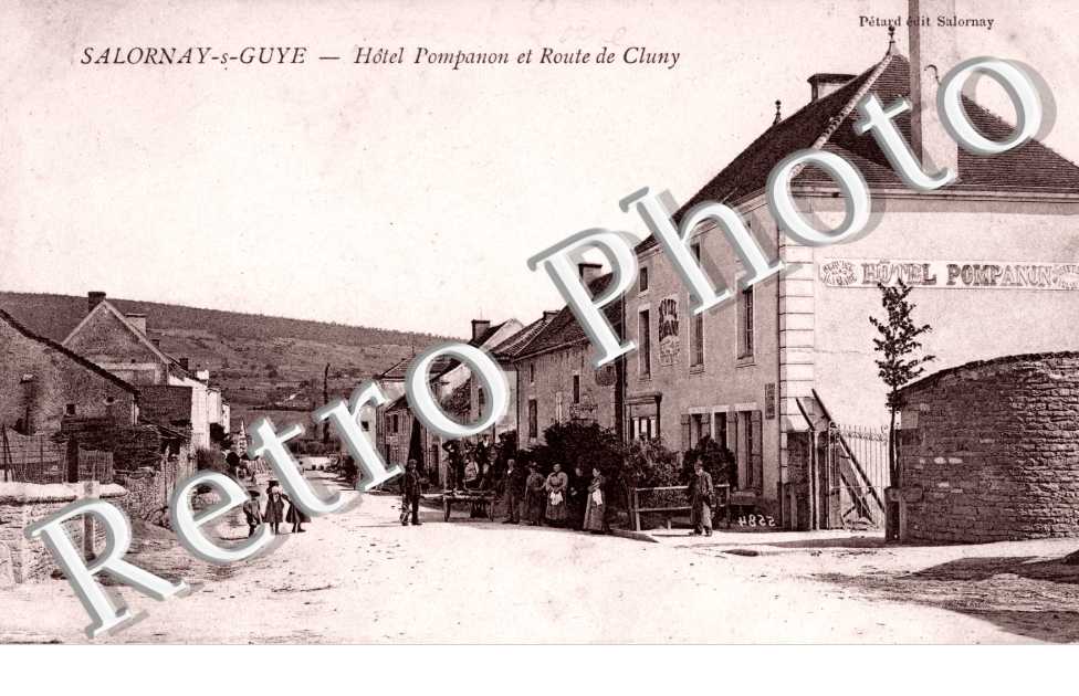 Hotel Pompanon et route de Cluny