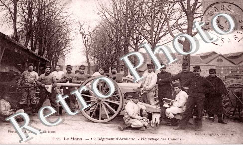 Le Camp d'Auvours, 26e Regiment d'Artillerie, Nettoyage des Canons