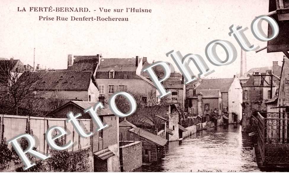 Vue sur l'Huisne prise de la Rue Denfert-Rochereau