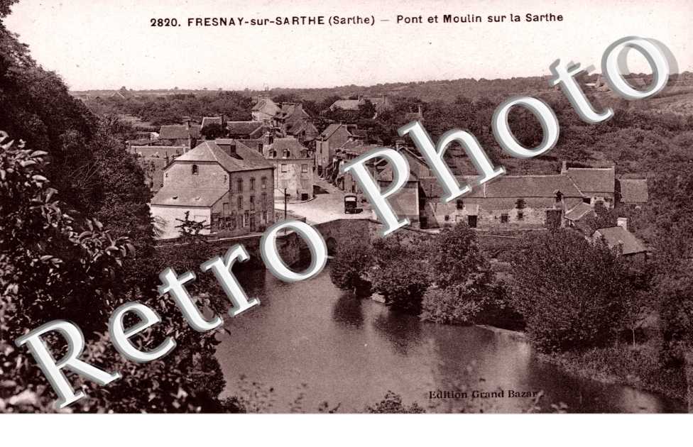 Pont et Moulin sur la Sarthe