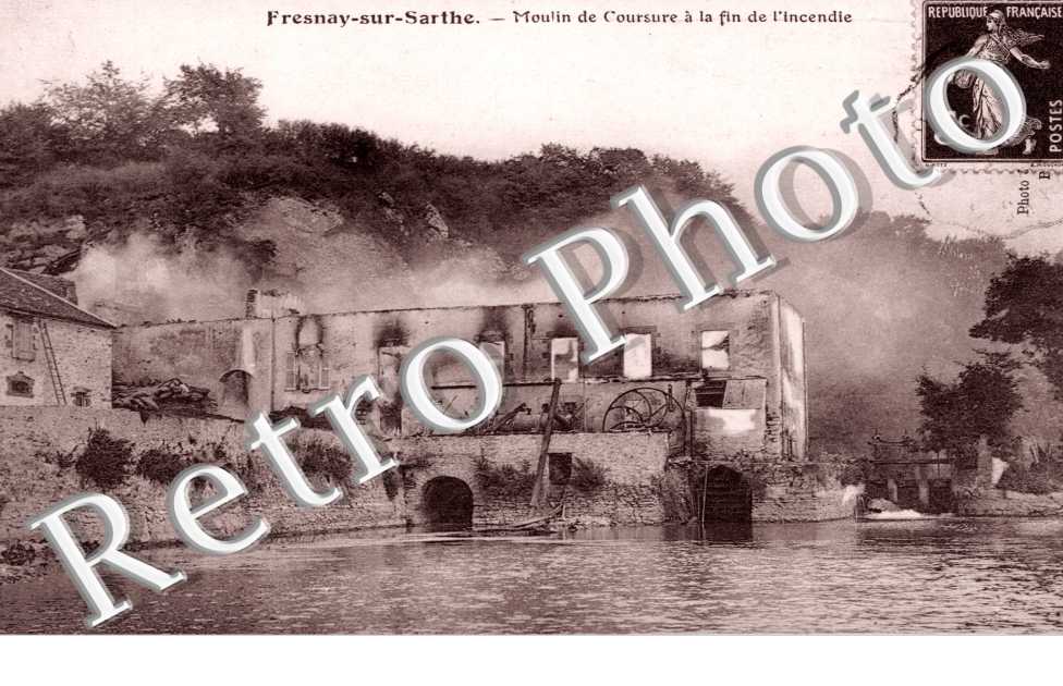 moulin de coursure a la fin de l'incendie