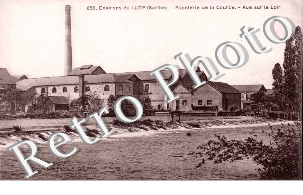 Papeterie de la Courbe, Vue sur le Loir