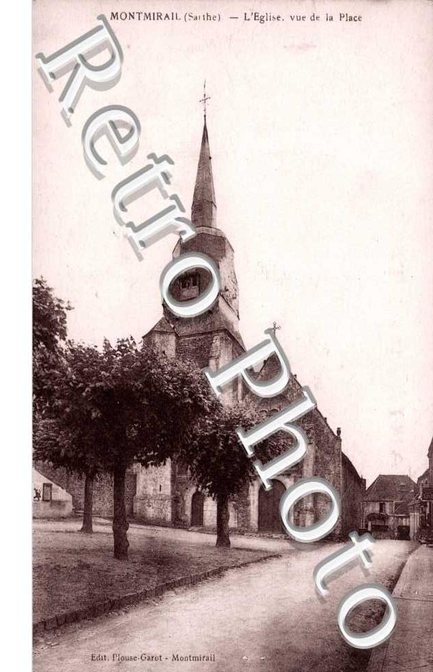 L'eglise , vue de la place
