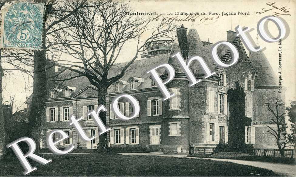 le château vu du parc en 1905