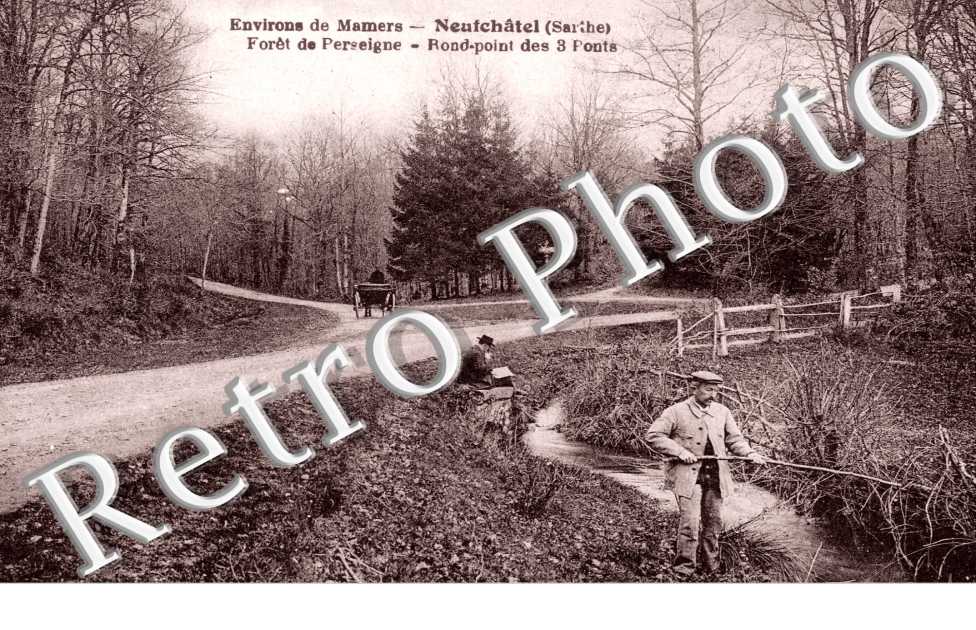 Forêt de Perseigne. Rond-point des 3 ponts