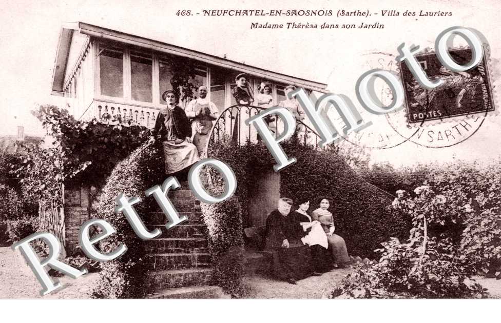 Villa des Lauriers, Madame Theresa dans son jardin