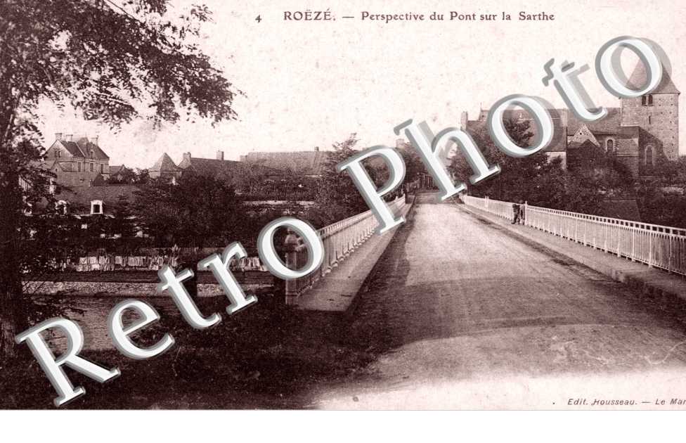 perspective du pont sur la Sarthe