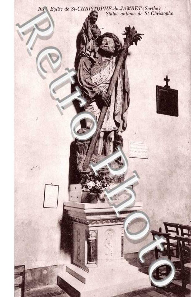 statue antique de Saint Christophe