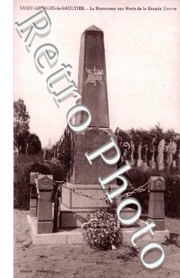 le moinument aux morts de la Grande Guerre
