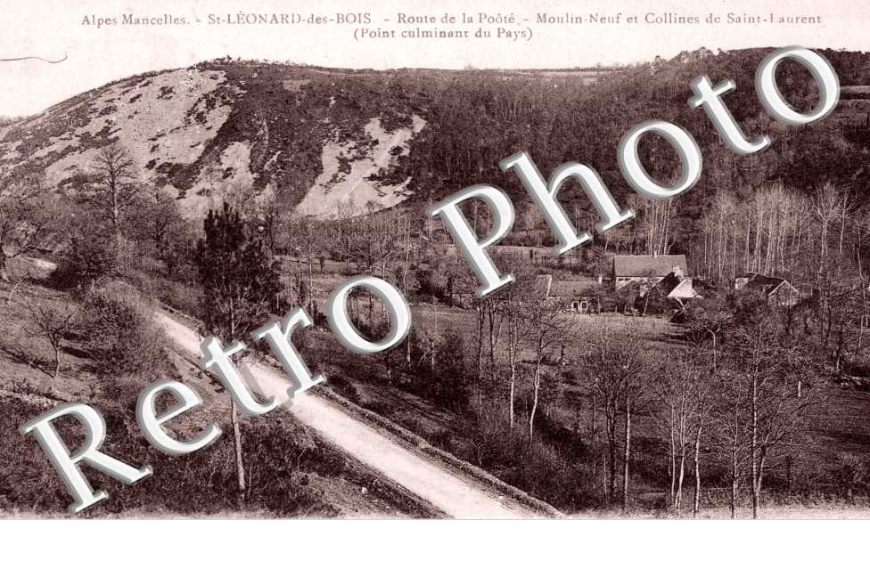 Route de la Poote, Moulin Neuf et Collines de Saint Laurent