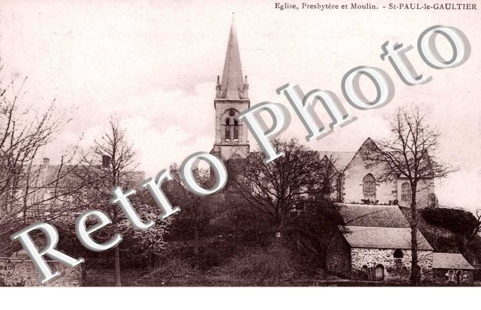 l'Eglise, le Presbytere et le Moulin