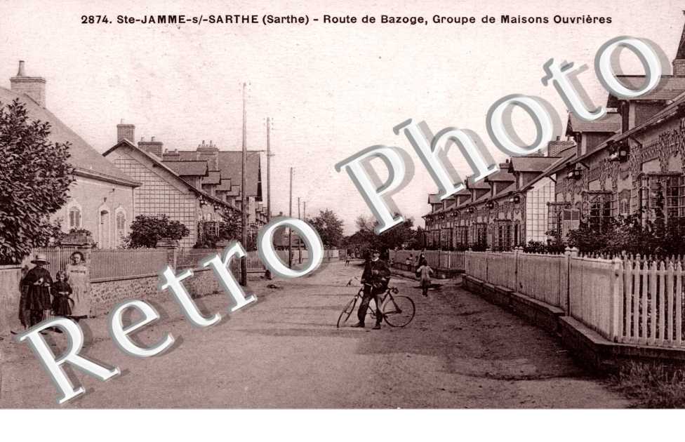 route de Bazoge, groupe de maisons ouvrieres