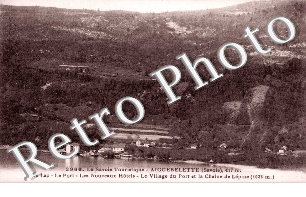 Le Lac, le Port, les Nouveaux Hotels, le Village et la chaine de Lepine