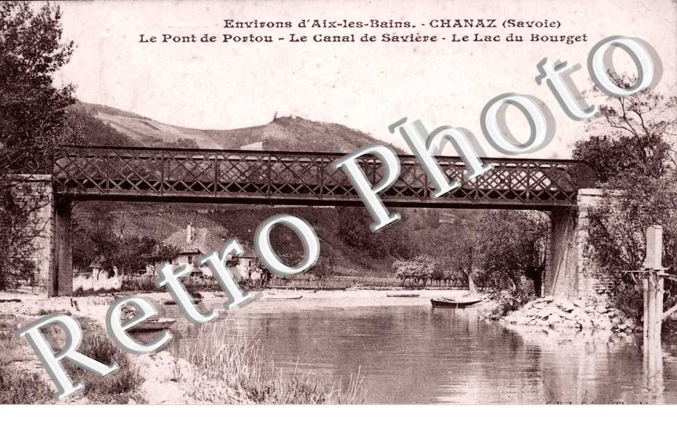 Le Pont de Portou, le Canal de Saviere, le Lac du Bourget