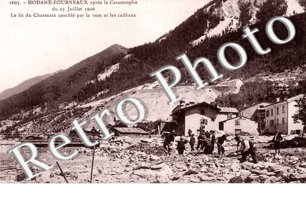 Catastrophe du 23 juillet 1906, Lit du Charmaix comble par la vase et les cailloux