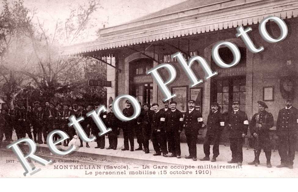 La Gare occupee militairement, le Personnel mobilise 15 octobre 1910