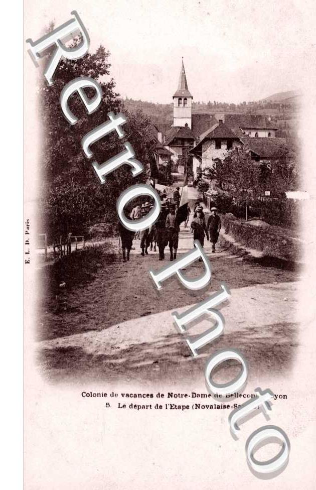 Colonie de vacances de Notre Dame de Bellecombe-Lyon, le Depart de l'Etape
