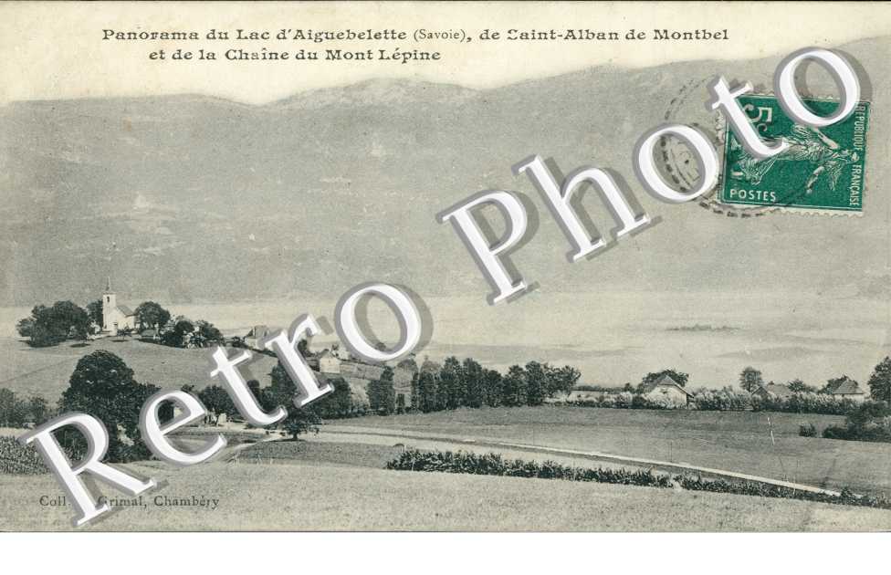 panorama du lac d'Aiguebelette  et de la chaine du Mont Lepine