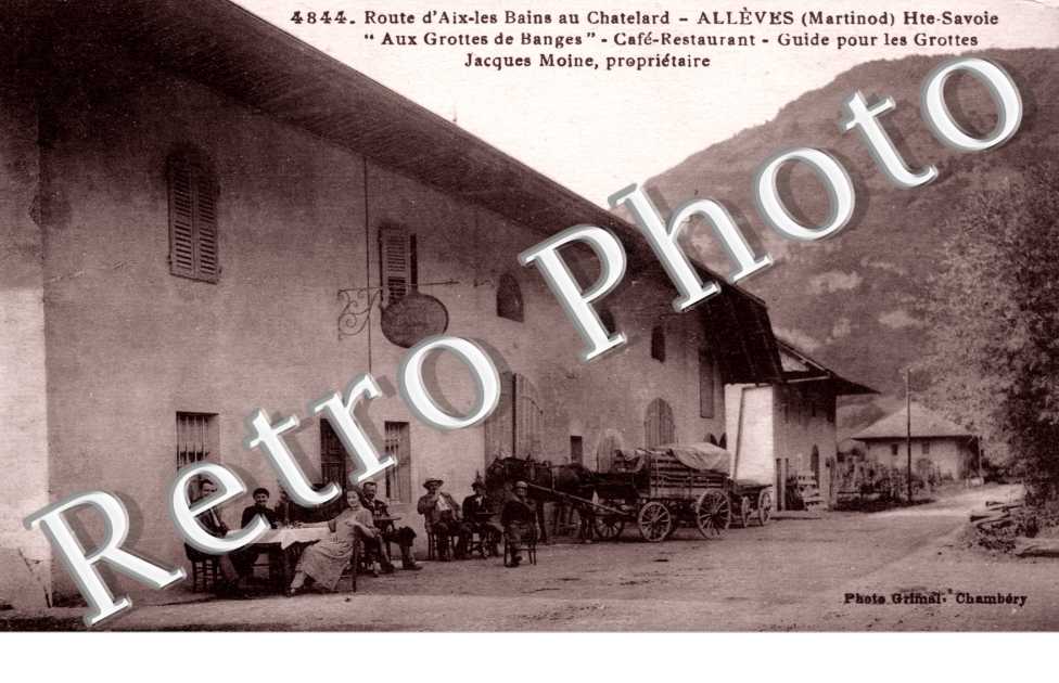 Route d'Aix-les-Bains au Chatelard, cafe-restaurant, guide pour les grottes Jacques Moine, proprietaire