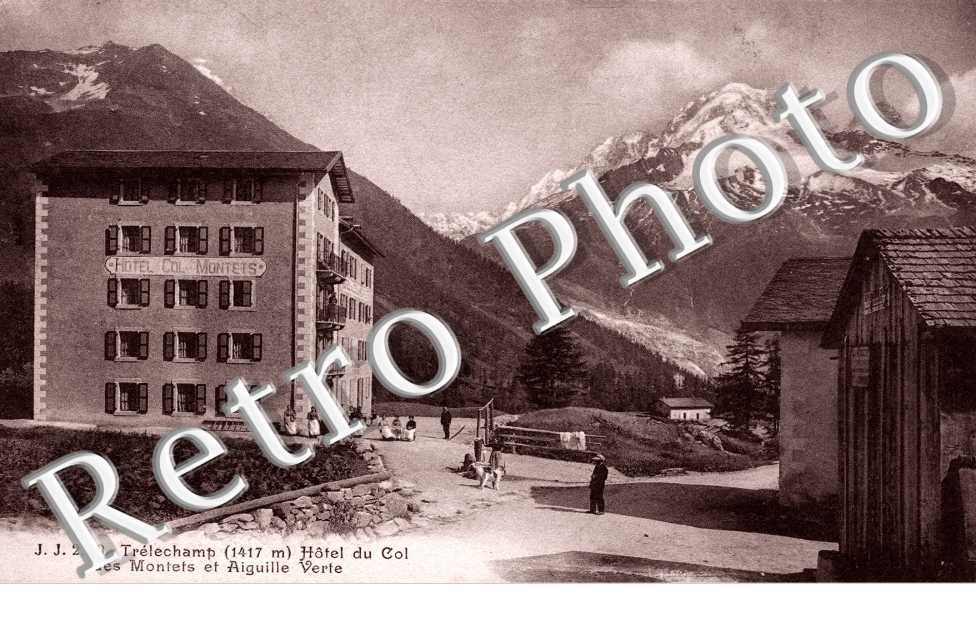 Trelechamp hotel du col des Montets et Aiguille verte