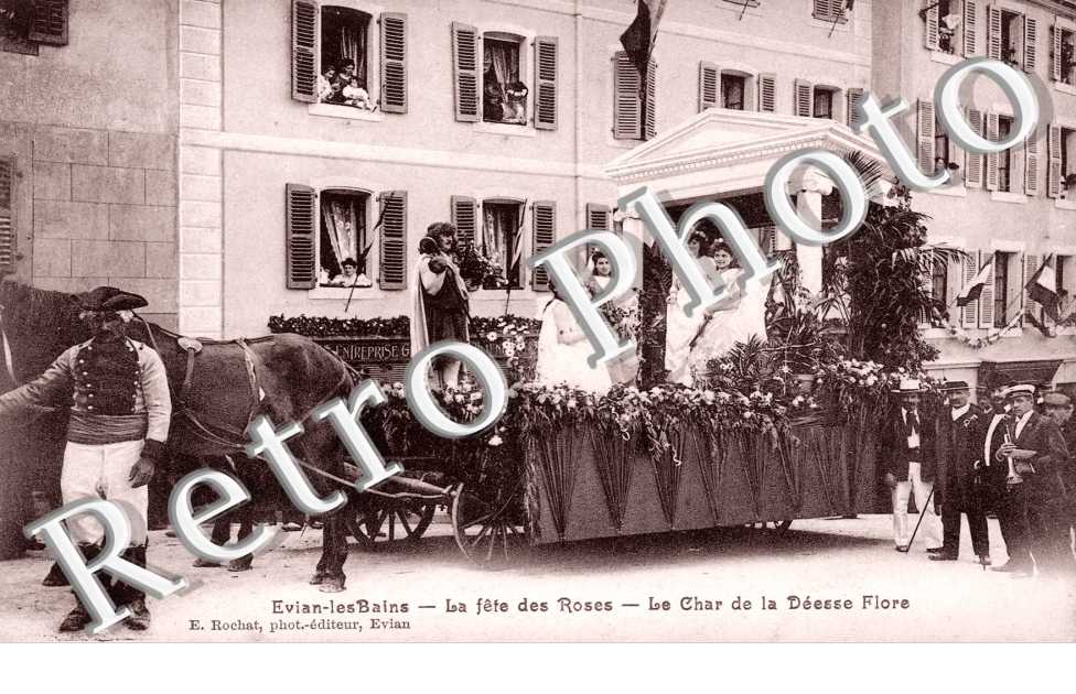 Fête des Roses, 19 Juin 1904, le Char de la Déesse Flore