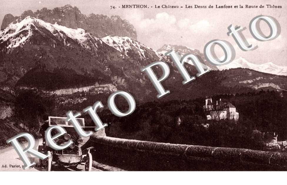 le chateau les dents de lanfont et la route de thones