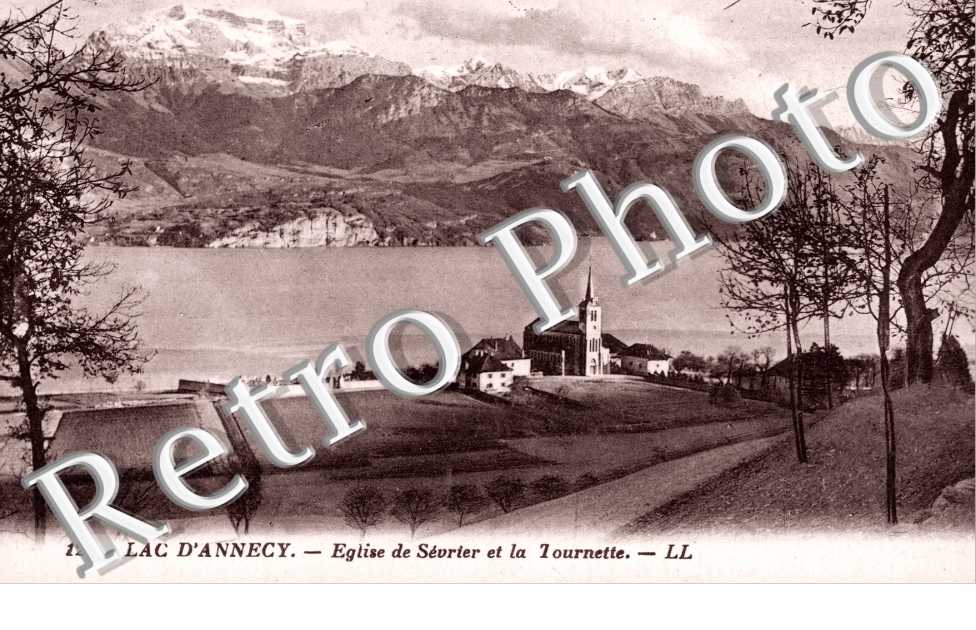 Lac d'Annecy  - Eglise de Sevrier et la Tournette