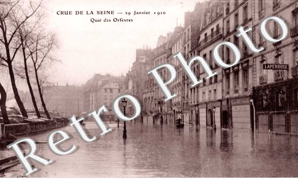 Crue de la Seine 1910, Quai des Orfevres