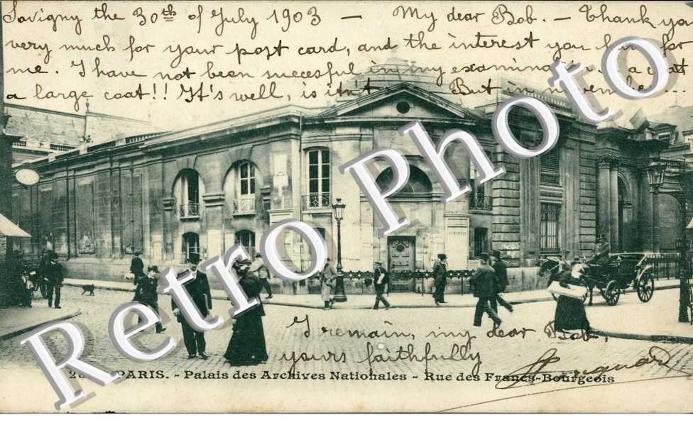 Palais des Archives Nationales, Rue des Francs Bourgeois