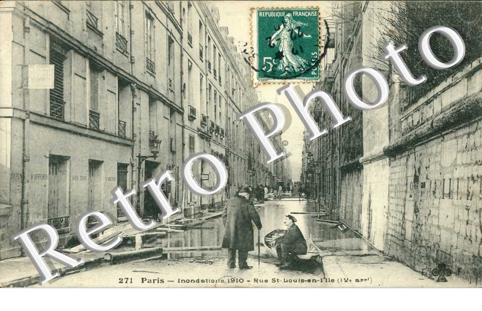 Rue St Louis en l'Ile, Inondations 1910