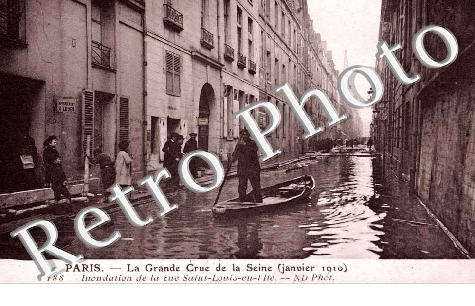 Rue St Louis en l'Ile, Inondations 1910