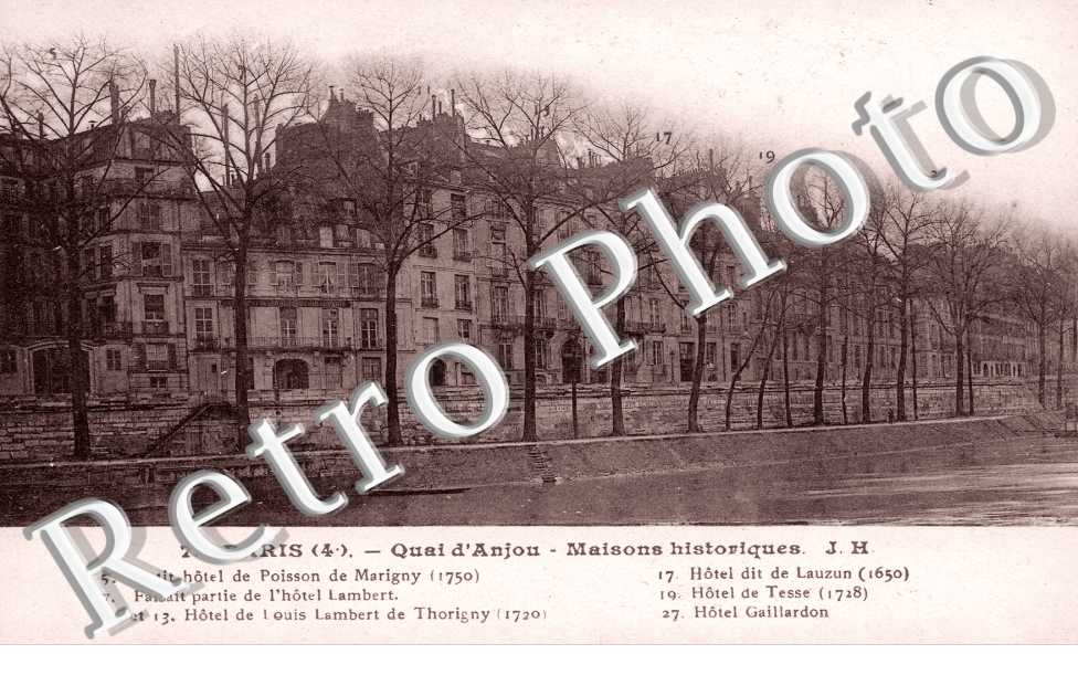 quai d'Anjou Maisons Historiques